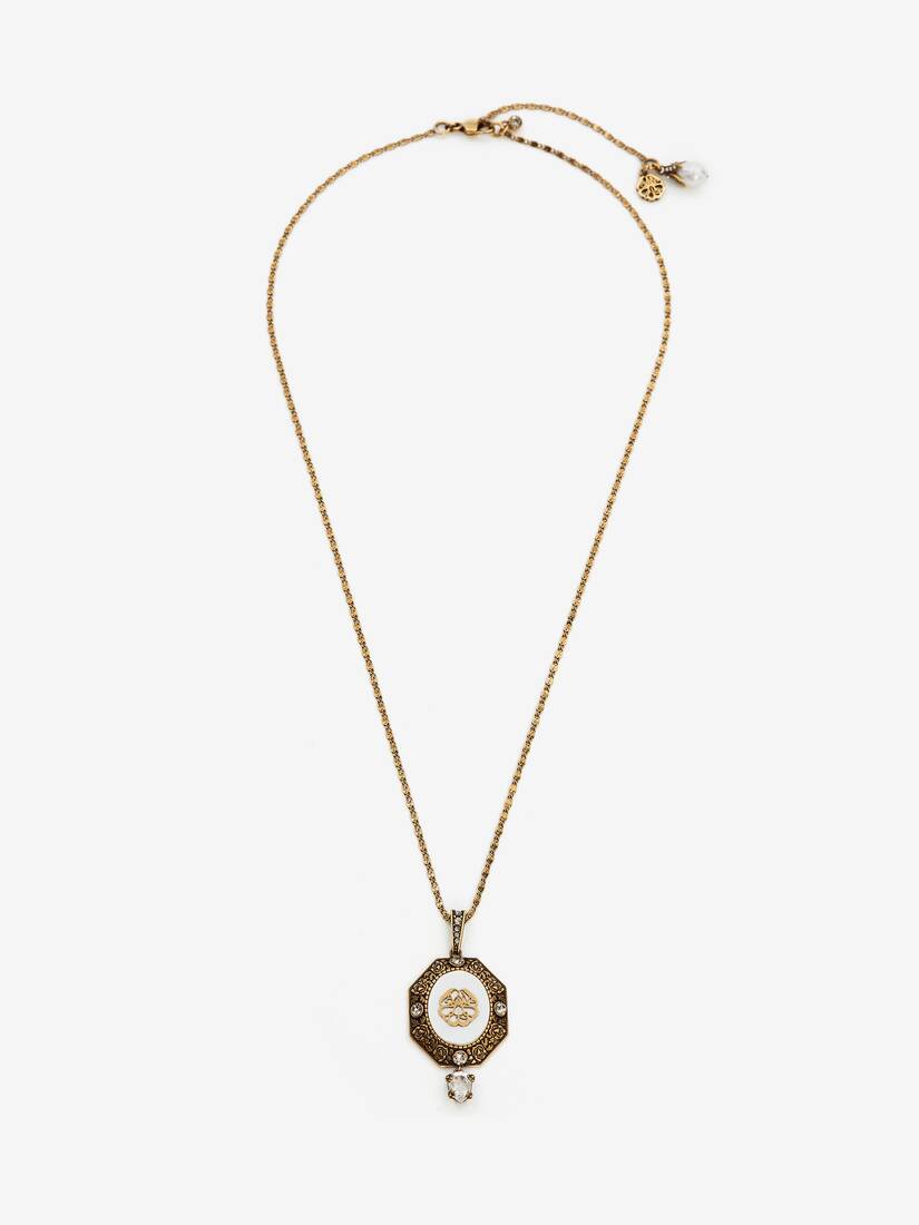 Collares Alexander McQueen Charm Seal Mujer - Dorados - Mexico 816-FJYCUP